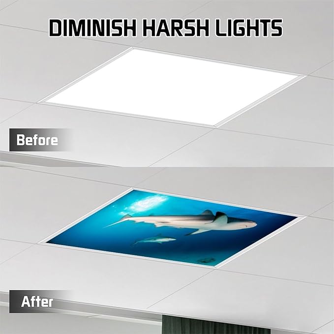 2PCS Sea Shark Magnetic Fluorescent Light Covers - Image 4