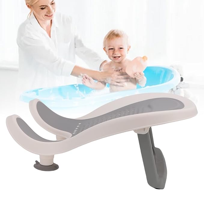 Baby Butt Washing Basin, Portable Bath Tub with Strong Suction Cups and Foldable Stand for Newborn Bathing Support, Non Slip Comfortable Design