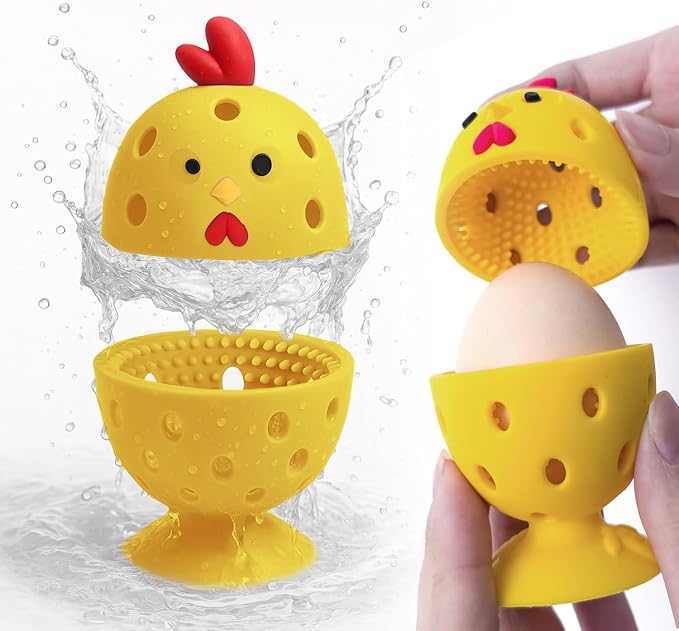 Egg Washer for Fresh Eggs, Egg Scrubber for Fresh Eggs, 2 Reusable Silicone by TheHomeChamps