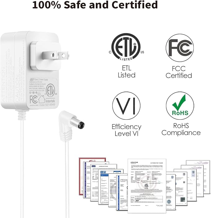 12V Power Cord for Levoit Core Mini Air Purifier LAP-C161-WUS LAP-C161-KUS - Image 6
