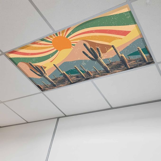 Fluorescent Light Covers for Ceiling Lights Cactus Desert Magnetic Light by Home+L6