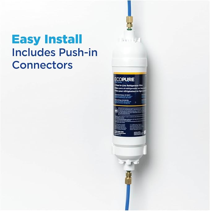EcoPure EPINL30 5-Year In-Line Refrigerator Water Filter – Universal Fit - Image 6