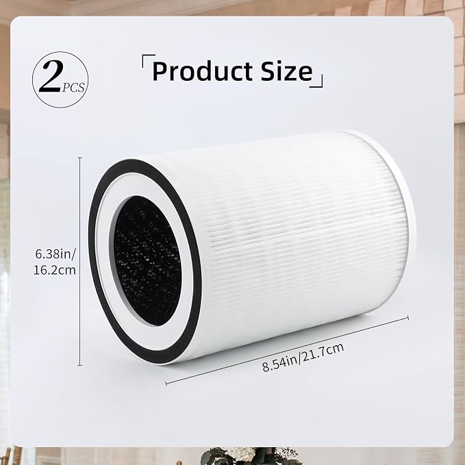 2Pcs Air Purifier Filter Replacement Compatible - Image 2