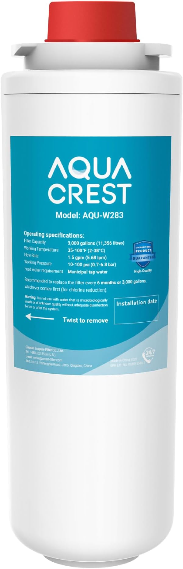 AQUA CREST Replacement Filter for Elkay® 51300C, Compatible by AQUACREST