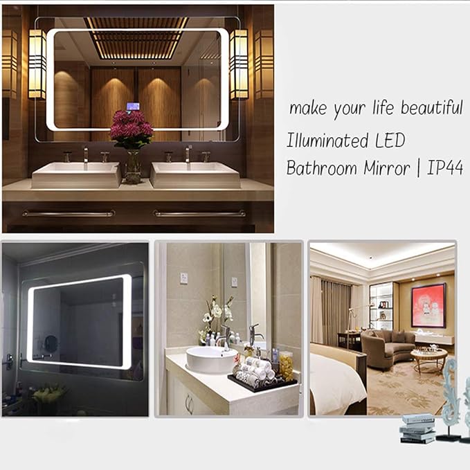LED Bathroom Mirror with Lights Sensor Switch Illuminated Bathroom Mirror with - Image 8