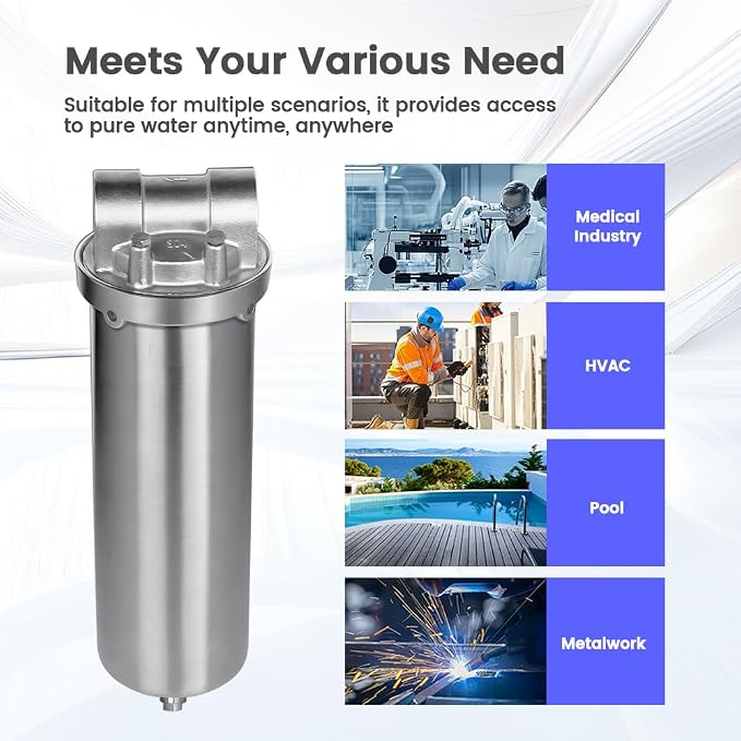 Amwater NSF/ANSI 42 Certification Stainless Steel Filter Housing - Image 8