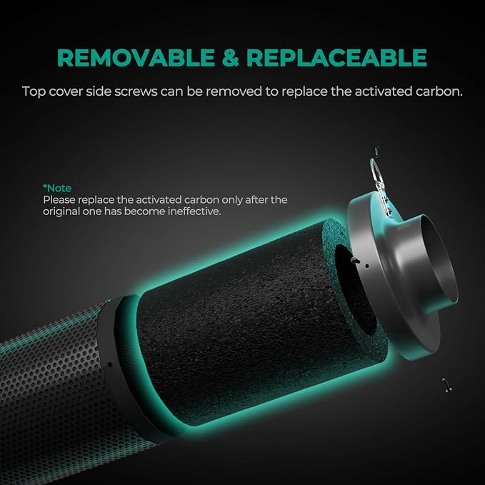 MARS HYDRO 4 Inch Carbon Filter, Inline Air Filter Odor Control - Image 4