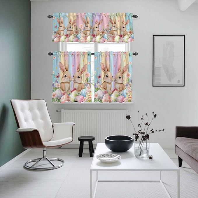Easter Kitchen Curtains Set 3 Piece - Image 8