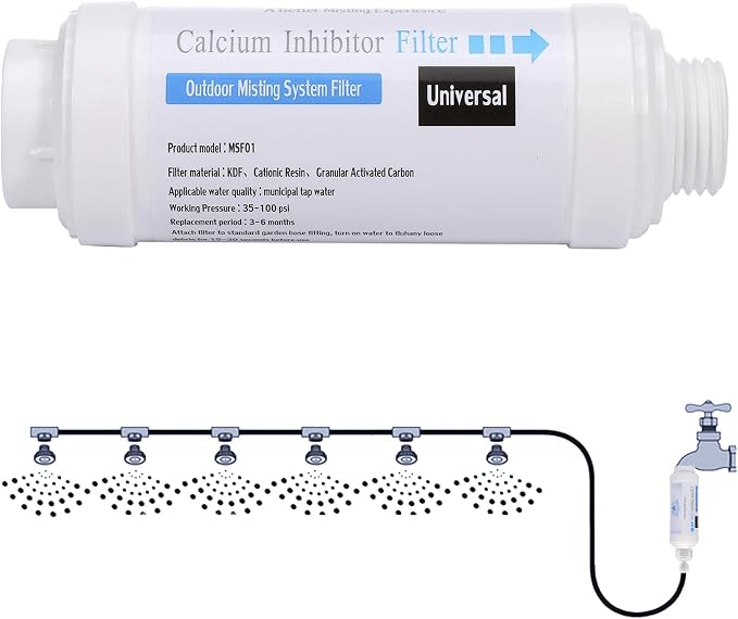 CozyCabin Mist Calcium Inhibitor Filter Outdoor Misting System Filter, Prevent by CozyCabin