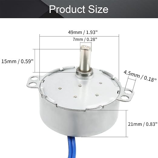Fielect 2Pcs Synchronous Motor AC 110V 8-10RPM Turntable Motor CW/CCW Direction - Image 2