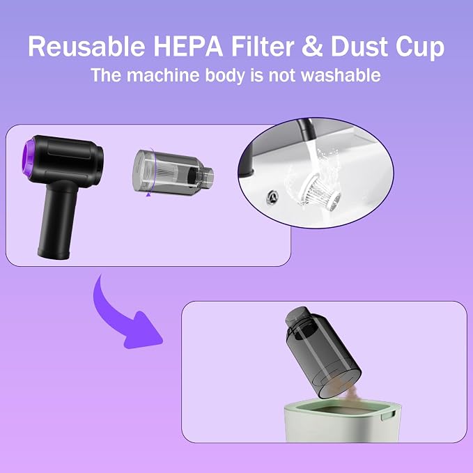 14500PA Computer Vacuum Cleaner Keyboard Cleaner Compressed Air Duster - Image 9