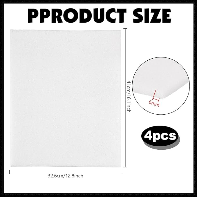 PH PandaHall 4pcs Air Conditioner Filter Pad 16" x 12.8" x 1/4" Air Purifier - Image 2