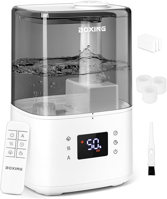 BOXING 4.5L Warm and Cool Mist Ultrasonic Humidifier by BOXING
