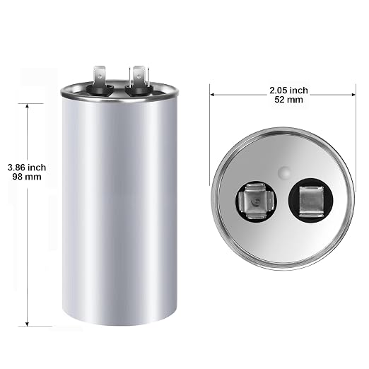 FOCSPROD 40 uF 40 MFD ±6% 370V/440V CBB65B AC Capacitor, Single Run Round - Image 2