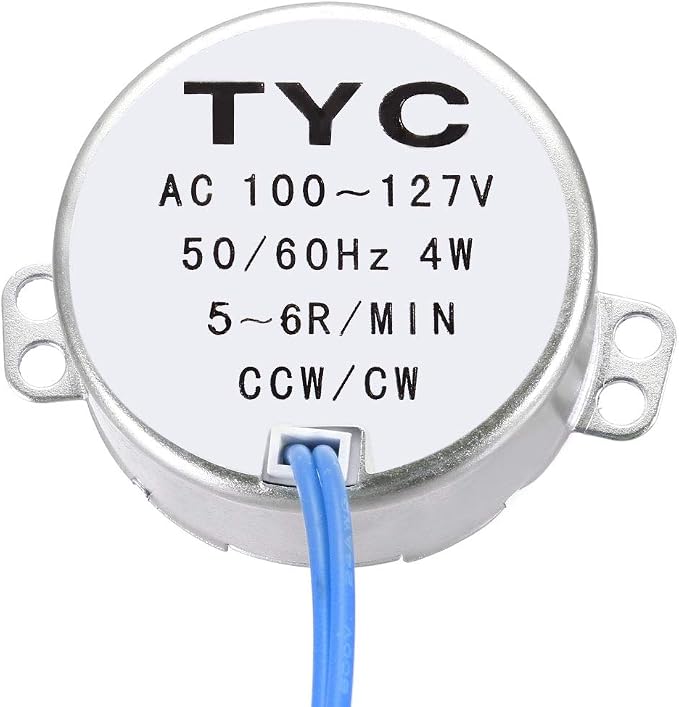 uxcell Synchronous Motor AC 100-127V 5-6RMP 50-60Hz 4W Double Flat Shaft CW/CCW - Image 2