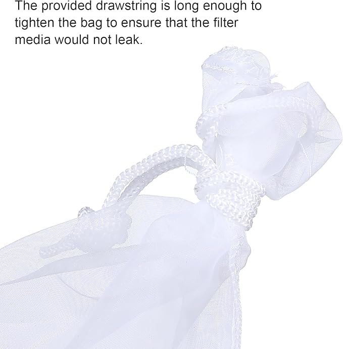 4 Pack Aquarium Filter Bags Fine Mesh Bag Filter Sock Nylon Aquarium Media Bag - Image 7
