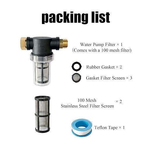 Water Pump Filter 100 Mesh Filter 3/4 Inch Interface Equipped - Image 4