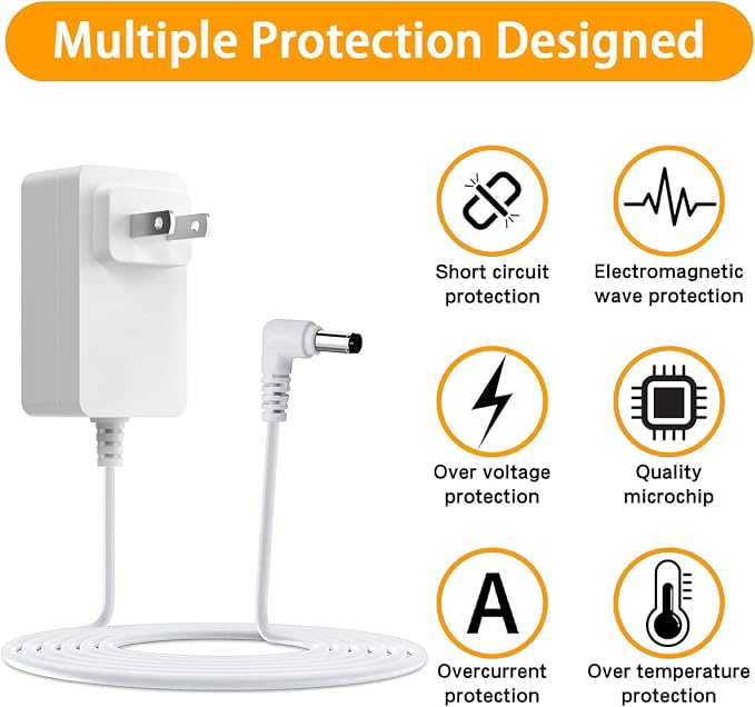 12V Power Cord for Levoit Core Mini Air Purifier Levoit LAP-C161-WUS - Image 3