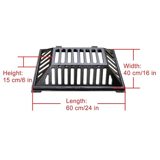 Manhole Cover and Frame Ductile Iron, Heavy Duty Drain Grate, One-Piece Design - Image 2