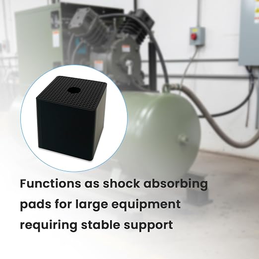 Rubber Anti-Vibration Pads & Shock Absorbing Pads 4 Pack, 50×50×50 mm Thick - Image 4