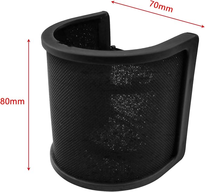E-outstanding Microphone U-shaped Pop Filter Black Filter Protective Cover - Image 2