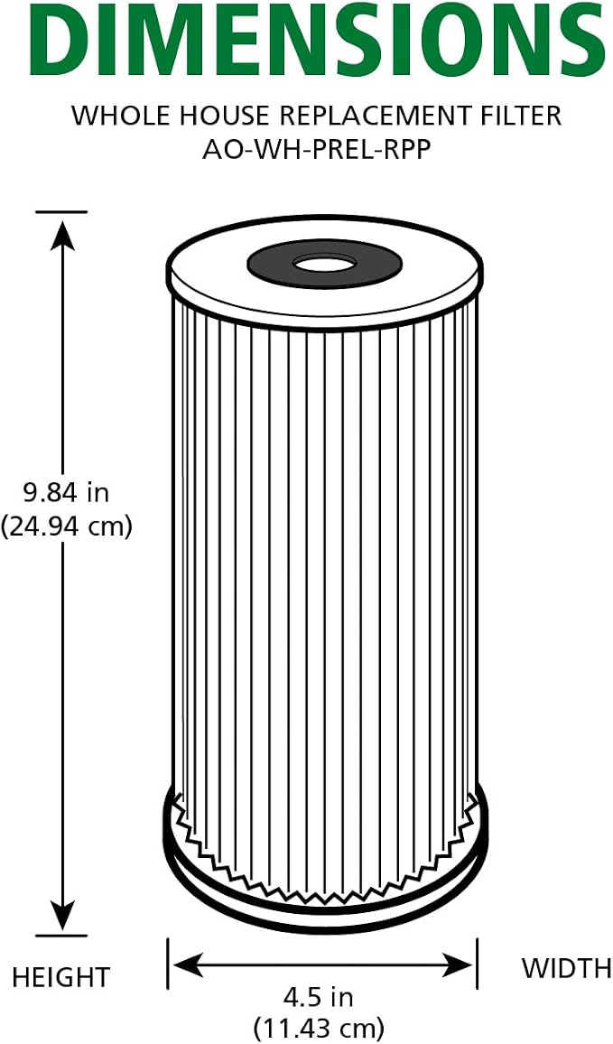 AO Smith 4.5"x10" 40 Micron Sediment Water Filter Replacement Cartridge - Image 6