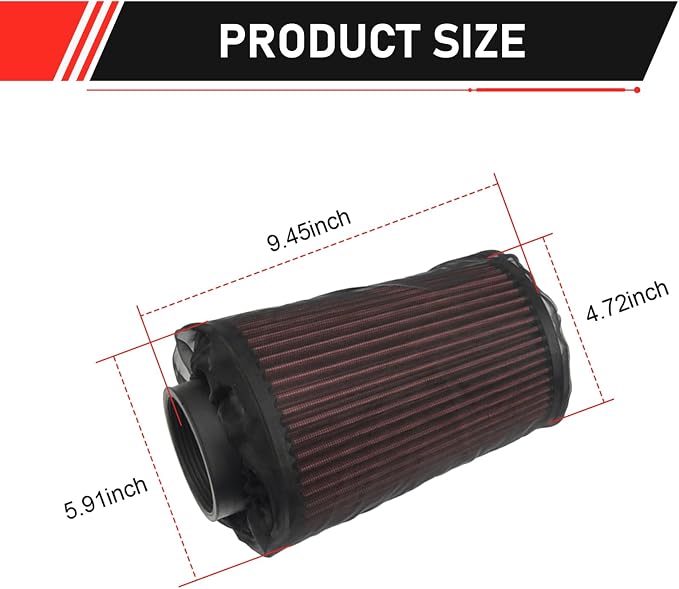 Air Filter Cover, Thickened Car Cold Air Intake Filter Dust Sock Cover - Image 2