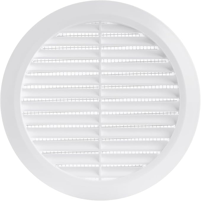 White 5" Inch Round Ventilation Grille by Unknown