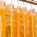Ga-Geetopia Orange EVA 3D Water Cube Plastic Shower Curtain Liner - 72" x 72" Bathroom Shower Showroom Curtain Liner with Rustproof Metal Gromments and Weighted Magnet