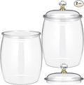 2-Piece Clear Plastic Jars,78 oz Airtight Food Storage Canisters for Candy, Cookies, & Kitchen Organization,Apothecary Jar, Buffet Containers, Large Reusable Jars for Home Decoration