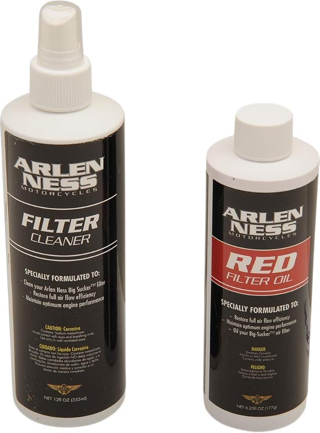 Arlen Ness 18-076 Red Air Filter Cleaner/Oil Kit by Arlen+Ness