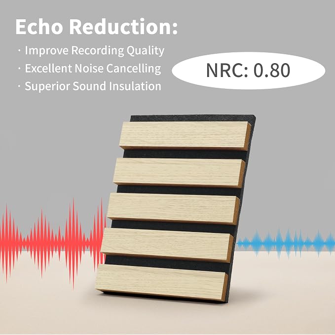 Wood Slat Wall Panel, 3D Soundproof Wall Panels, Large Acoustic Panels - Image 3