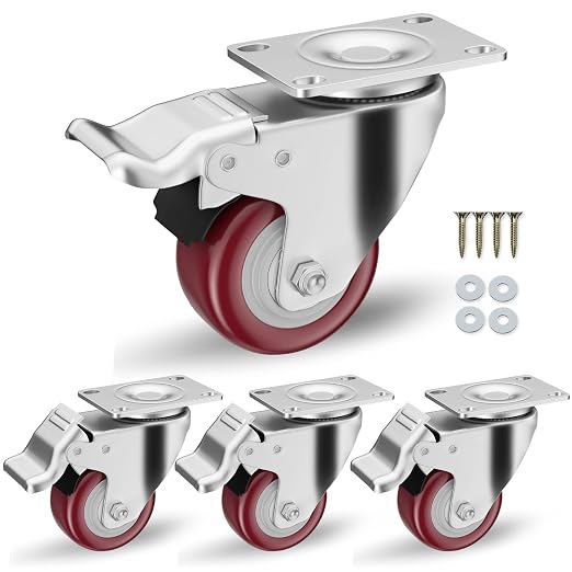 2" Heavy Duty Plate Casters by CLOATFET