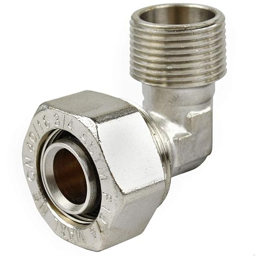 Maxline 90° Elbow Fitting 3/4 Tubing x 3/4" Male NPT Compressed Air Piping M8088 by Rapidair