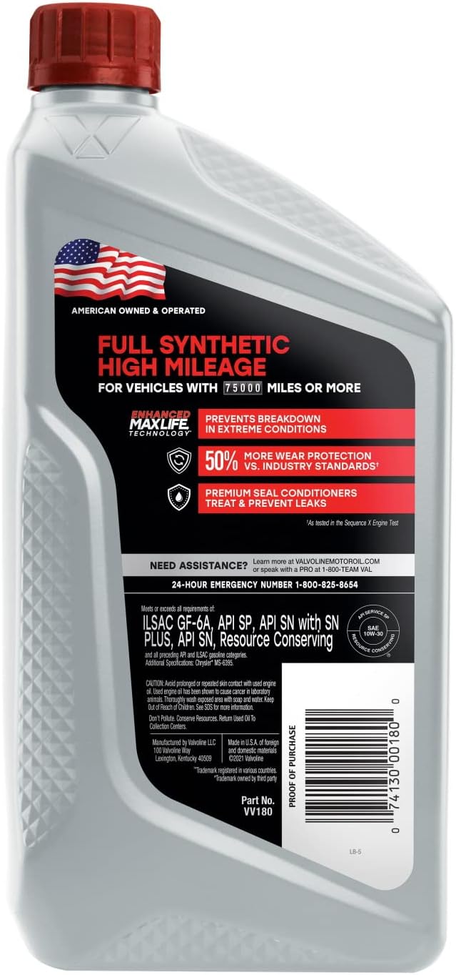 Valvoline Full Synthetic High Mileage - Image 2