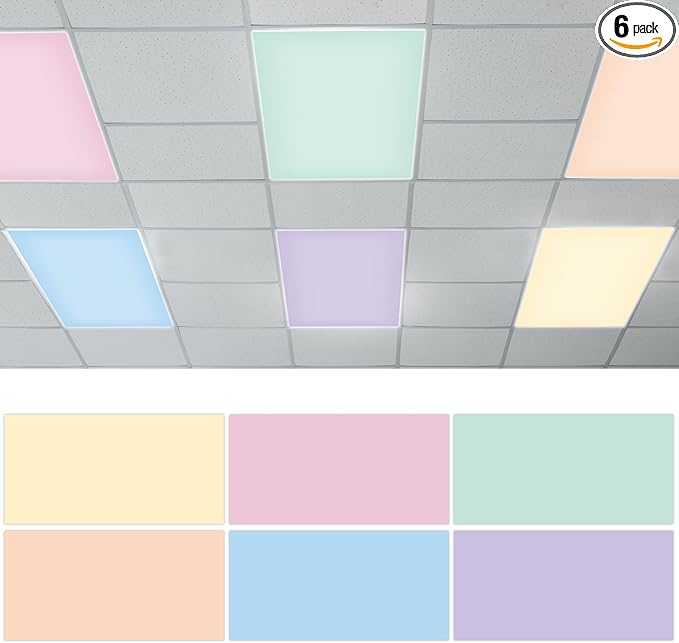 QOUBAI 6 Pcs Fluorescent Light Covers by QOUBAI