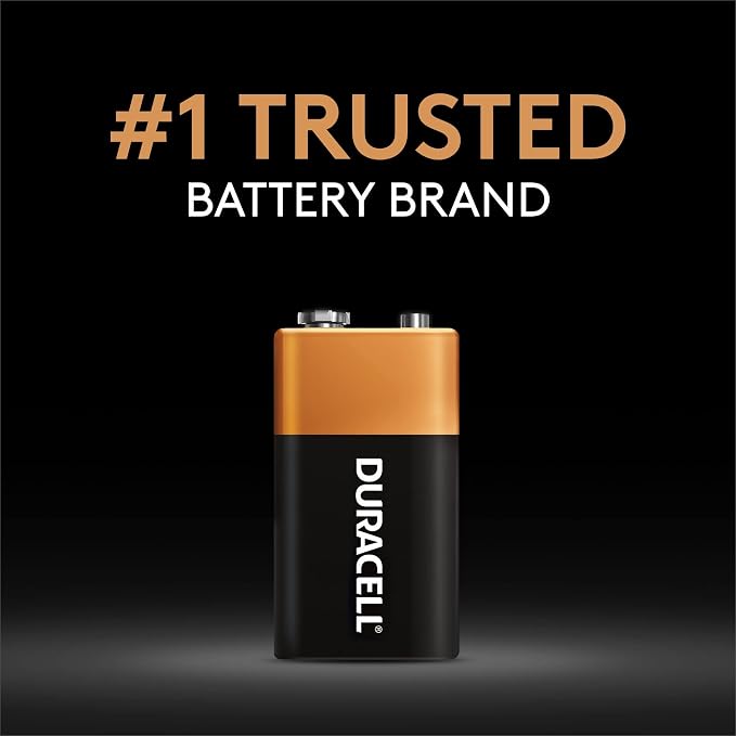 DURACELL Coppertop 9V Battery, Long-Lasting All-Purpose Alkaline 9V Batteries - Image 2