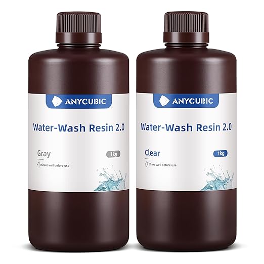ANYCUBIC Water Washable 3D Printer Resin 2.0, 405nm High Precision 3D Resin by ANYCUBIC