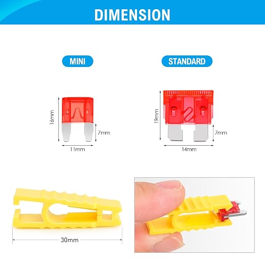 Nilight 180 Pcs Automotive Blade Fuse Kit Standard Mini Fuse Assortment 5A 7.5A - Image 7