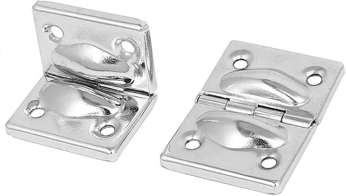 uxcell Toolbox Suitcase Box Metal Hinges Support Silver Tone 44mmx30mm 2pcs by uxcell