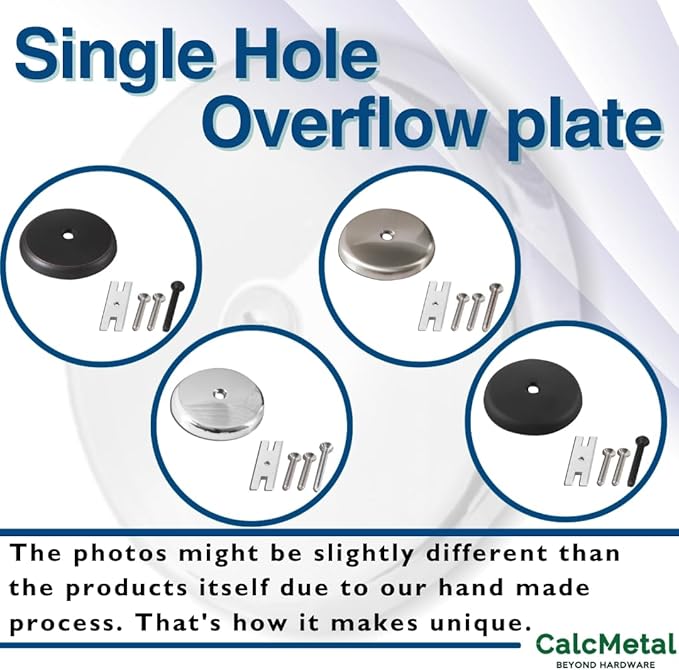 Single Hole Bathtub Drain Overflow Plate with One Matching Screws, Easy to Install, Venetian Bronze
