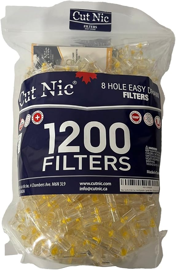 Cut-Nic 8 Hole Easy Draw Disposable Cigarette Filters by cut+nic