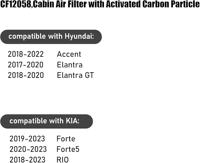 CF12058, Cabin Air Filter with activated carbon particle - Image 5