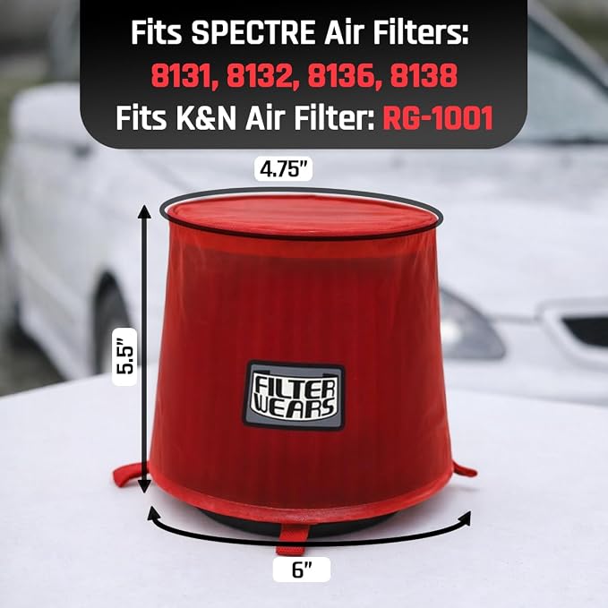 FILTERWEARS Pre-Filter F102R For SPECTRE 8131 8132 8136 8138 K&N RG-1001 - Image 3