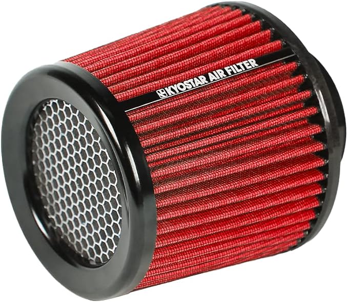 Universal 3" 76mm High-Flow Air Filter, Reusable Cone Cold Air Intake, High - Image 3