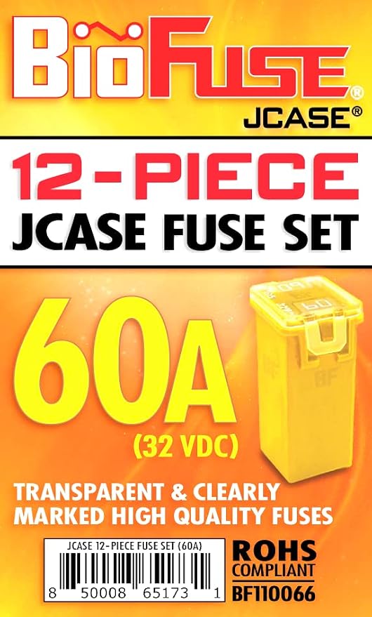 60A JCASE 12-Piece Cartridge Fuse Set. Fits Most: Nissan, and Ford - Image 7