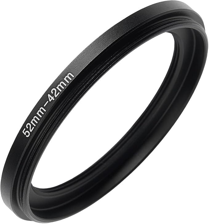52mm to 42mm Step-up Adapter Rings Filter Adapter Black Metal Step Down Filter by Unknown