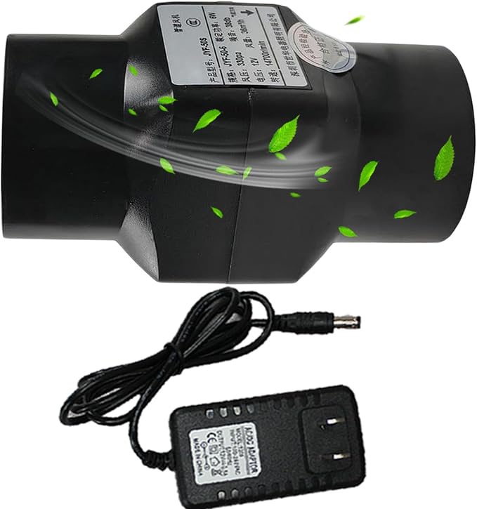 2 Inch Inline Duct Fan 12V 22 Cfm Ventilation Fan Variable Speed HVAC Blower by Unknown