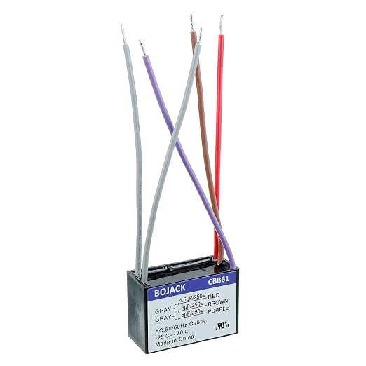 BOJACK CBB61 4.5uF+6uF+5uF 250V AC Ceiling Fan Starting Capacitor - Image 3