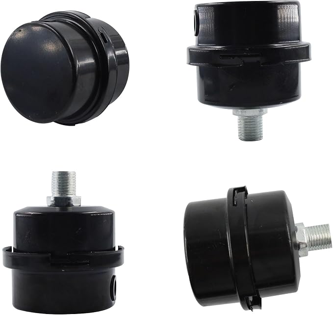 2PCS 1/2’’ Metal Air Compressor Intake Filter Sound Muffler, Thread Air - Image 2
